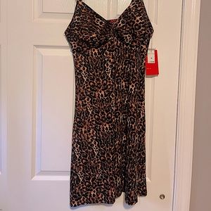 Leopard Print Spaghetti Strap Dress